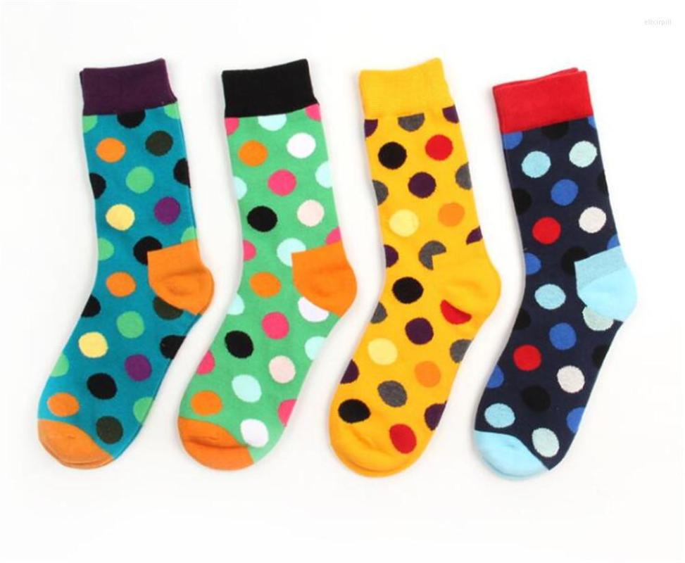 

Men's Socks 8 Designs Fashion High Quality Polka Dot Casual Cotton B630, Color 3