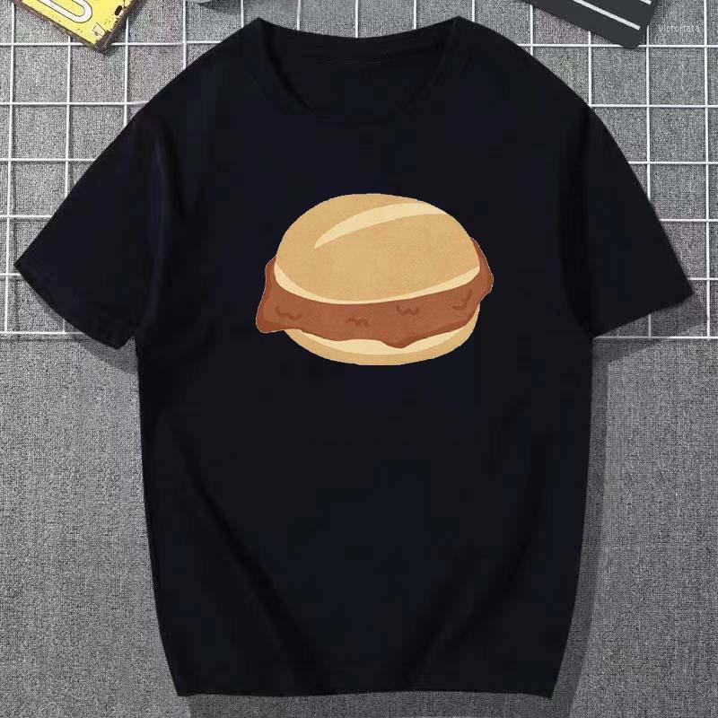 

Men's T Shirts Funny Hamburg 3D Printing Men And Women Street With The Same T-shirt Pure Cotton Round Neck 14-color Cool Summer Trend Top, White