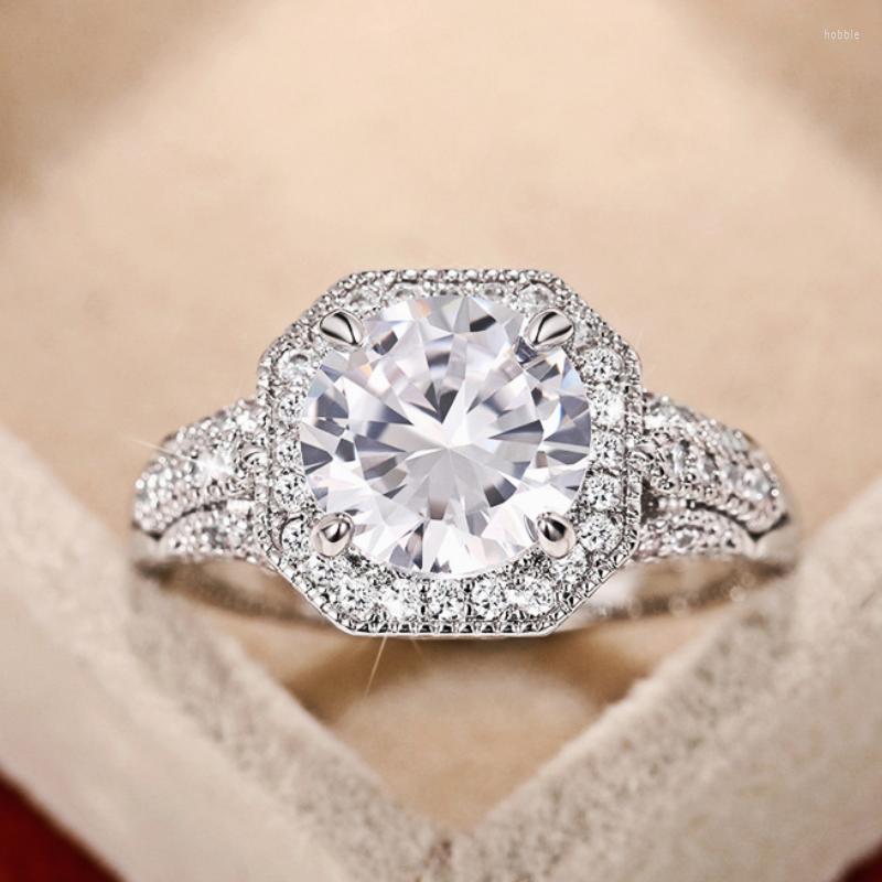 

Wedding Rings CAOSHI Fashion Female Engagement Ring With Brilliant Crystal Trendy Bridal Accessories Exquisite Design Proposal Jewelry