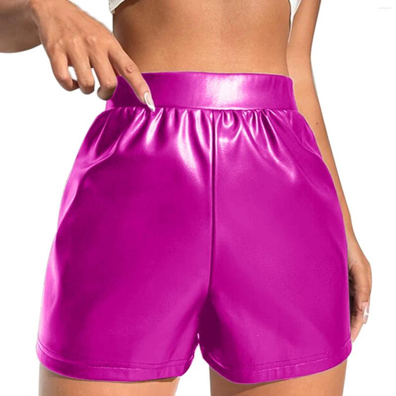

Women's Shorts Ladies Leather Multi Colored High Waisted Stretch Casual Lingerie For Women 4x-5x, Black