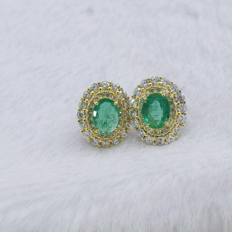 

Stud Earrings SACE GEMS Fashion Jewelry For Women 925 Sterling Silver Emerald Wedding Party Fine Holiday Gift