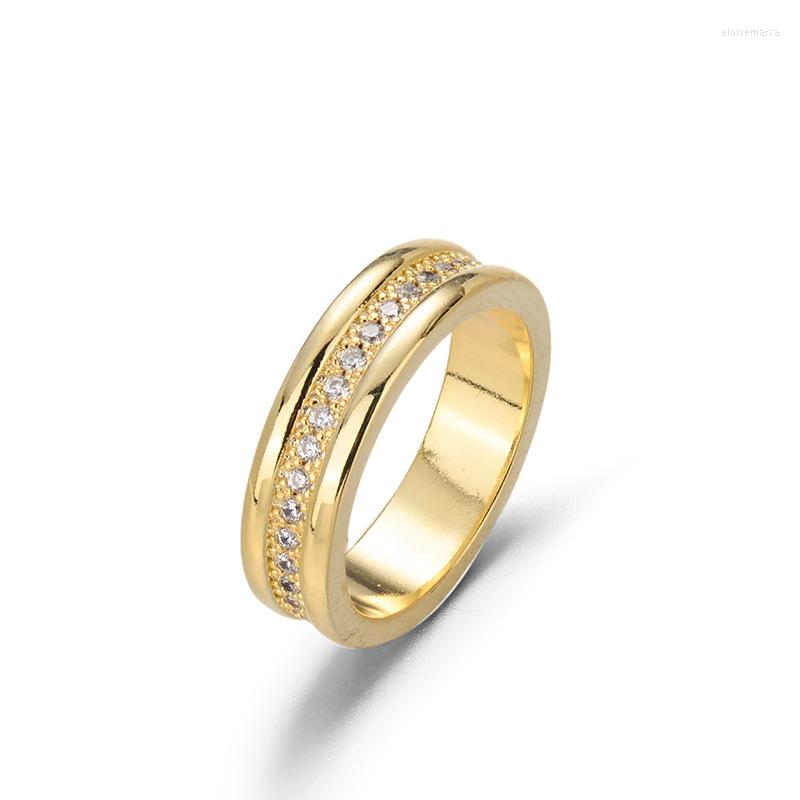

Cluster Rings Fashion 925 Silver Jewelry With Zircon Gemstone Round Shape Finger Ring Accessories For Women Wedding Promise Party Gifts