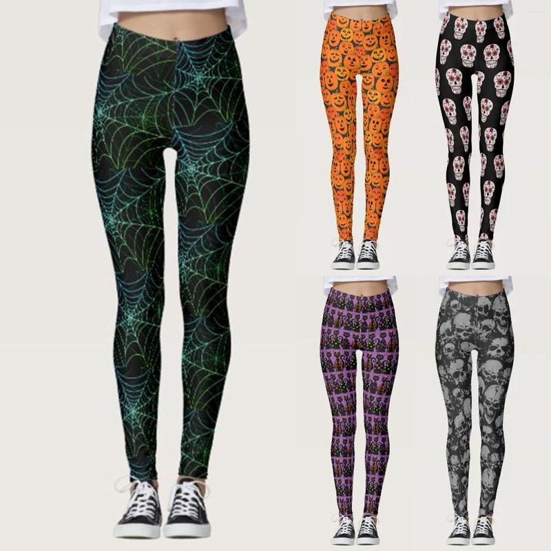 

Active Pants Yoga For Women Two Pack Pumkin Stretch Hallowstripes Sports High Print Leggings Women, Black