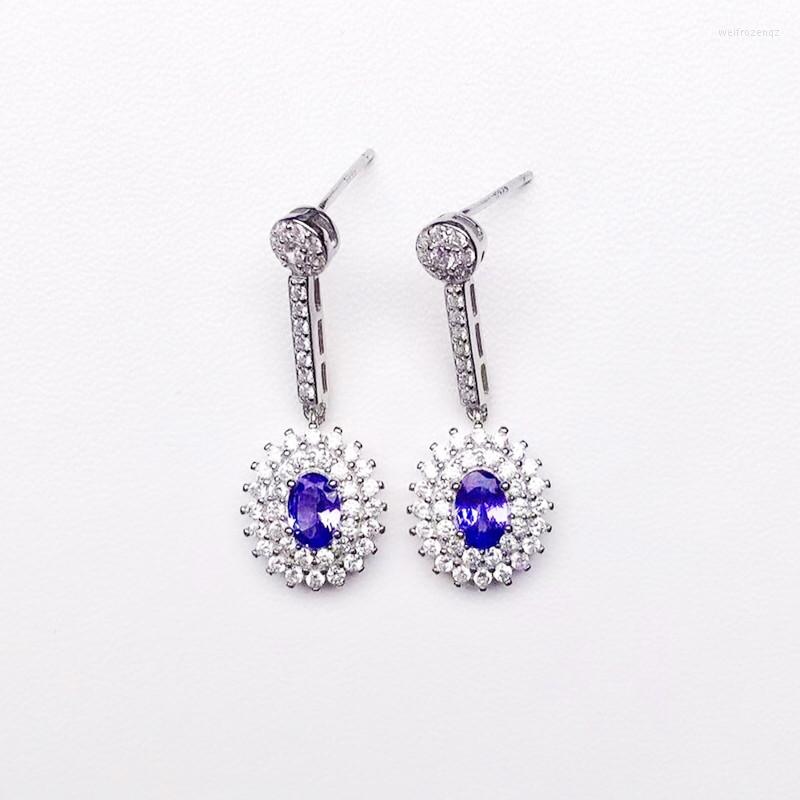 

Stud Earrings Natural Real Blue Tanzanite Luxury Small Drop Earring 4 6mm 0.5ct 2pc Gemstone 925 Sterling Silver Fine Jewelry X219125