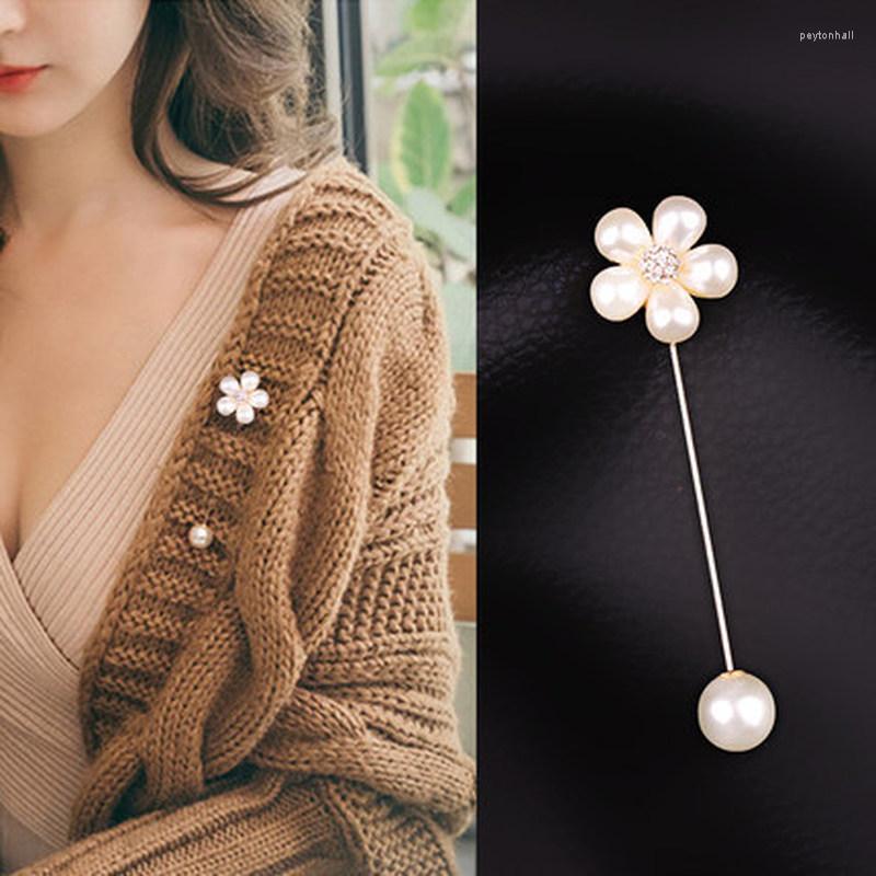 

Brooches Fashion Women Girls Camellia Pearl Pins Elegant Flower Corsage For Women's Clothing Buckle Wedding Party Badges Pin