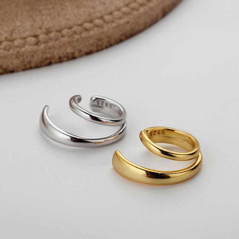 

Backs Earrings Korea Style 925 Sterling Silver Glossy Ear Clip Geometric Buckle No Puncture Cartilage Fine Jewelry