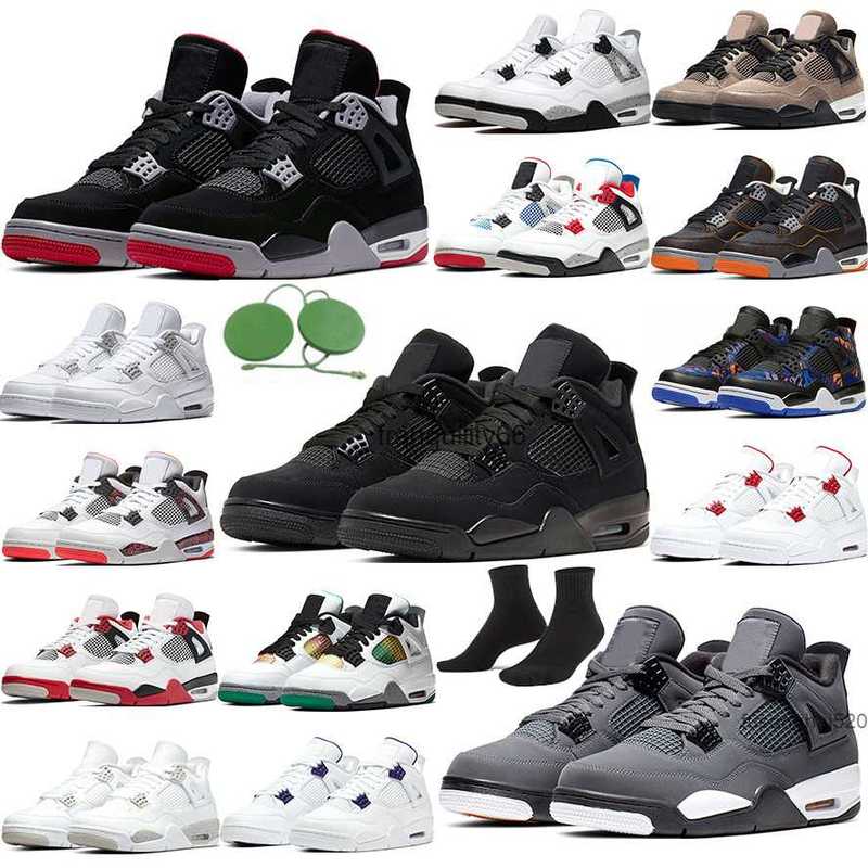 

top og Jumpman 4s Desert Moss Basketball Shoes For Men Women University Blue White Oreo Taupe Haze Bred Sail Court Purple Mens JORDON 4 3A42, # 12