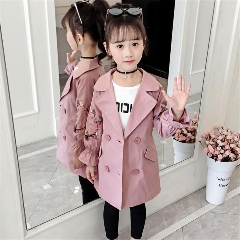 

Coat Fashion Solid Jacket For Girls Windbreaker High Quality Spring Autumn Children Outerwear Teenager Kids Clothes, Picture shown