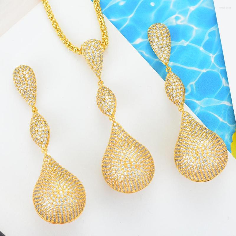 

Necklace Earrings Set GODKI Luxury Disco Balls Cubic Zircon Nigerian Earring For Women Wedding Dubai Bridal, Picture shown