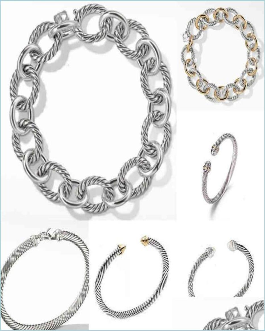 

gold chain bracelet womens Bangle Jewelry Mens Dy Trend Charm Designer Women Platinum ed Wire Bracelets Round Plated Head Fas5863682