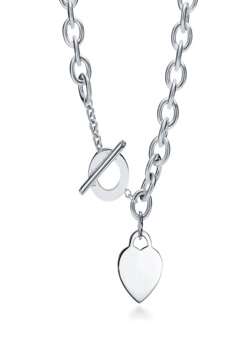 

tiff Return to Heart Tag Toggle necklace 925 Sterling Silver pendant necklaces female jewelry exquisite craftsmanship official log4140429