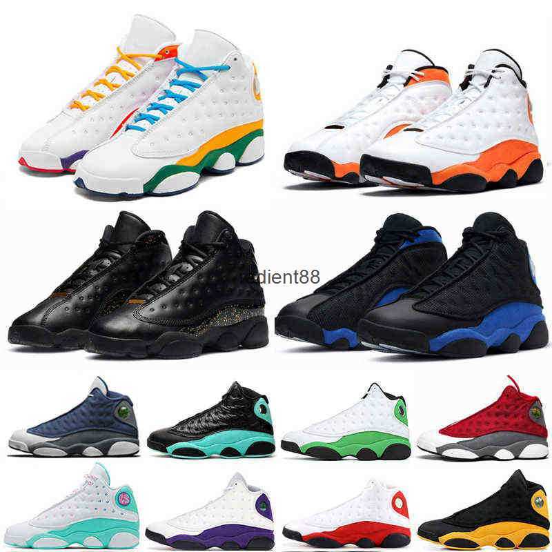 

Shoes Basketball men women 13 13s Outdoor Gold Glitter Flint chicago Starfish Black Cat Aurora Green He Got sneakers, Flint 36-47