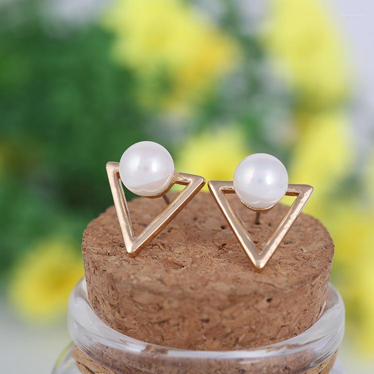 

Backs Earrings Clip Without Piercing Triangle Imitation Pearl Female Fashion Ear Cuff Brincos Boucle D'oreille