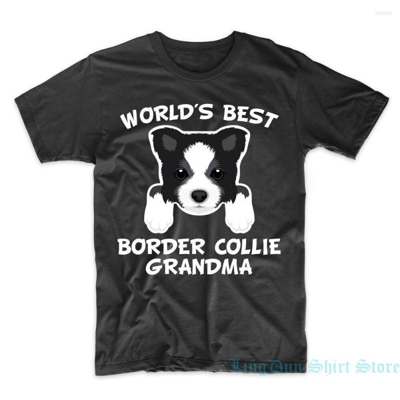 

Men' T Shirts Border Collie Grandma Shirt - Worlds Dog Granddog Men Women Cotton Tops Tees, Men-darkpurple