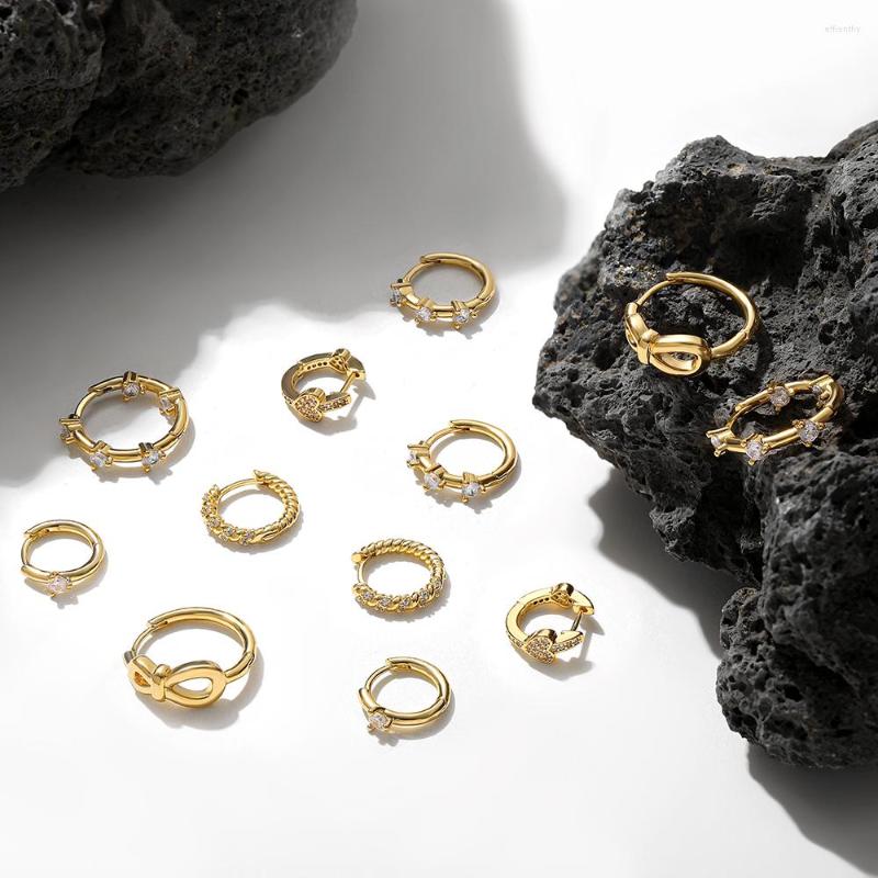 

Hoop Earrings Little Huggies Gold Plated Cartilage Tiny Ear Buckle Crystal Zircon Piercing Hoops For Women Jewelry Gift
