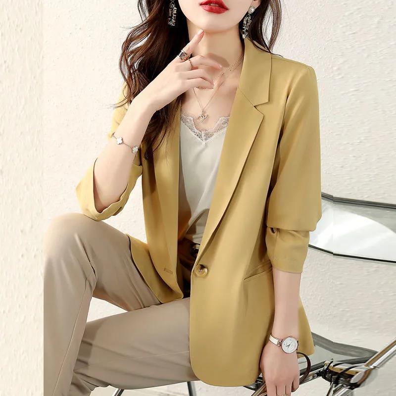 

Women's Suits Women 2022 Spring Summer Blazer Formal Blazers Lady Office Work Suit Pockets Jackets Coat Slim Female Femme Z117, Doulv