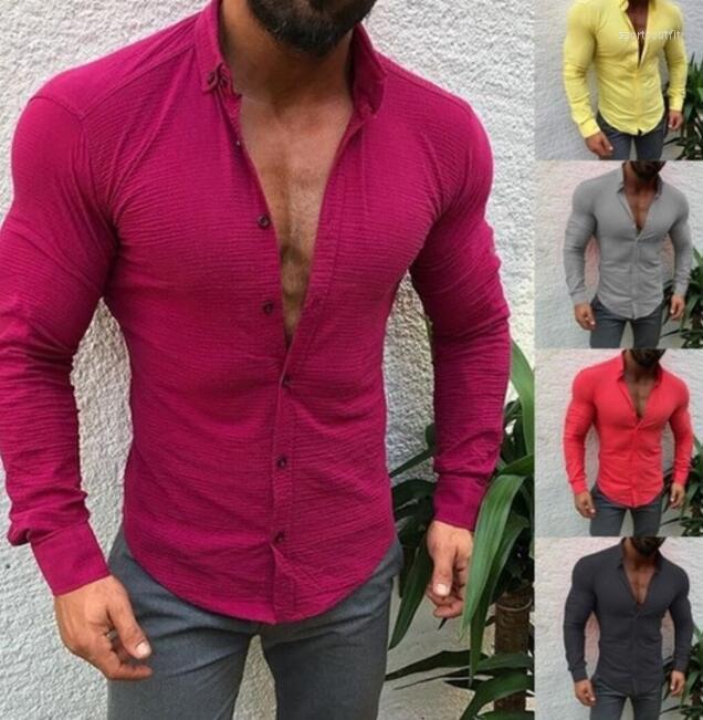 

Men's Casual Shirts 2022 European And American Cotton Linen Long-sleeved Shirt Men's Loose Solid White, Black