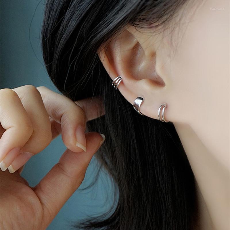 

Backs Earrings Simple Stylish Clip Small Tiny Cartilage Cuff Earring No Pierce Minimal Thin Jewelry Accessories For Women