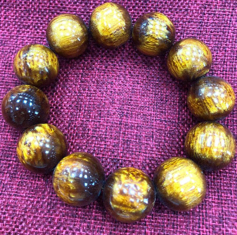 

Strand HOO 20mm Genuine Golden Black Coral Sea Willow Beads Bracelet Jewellery Gift