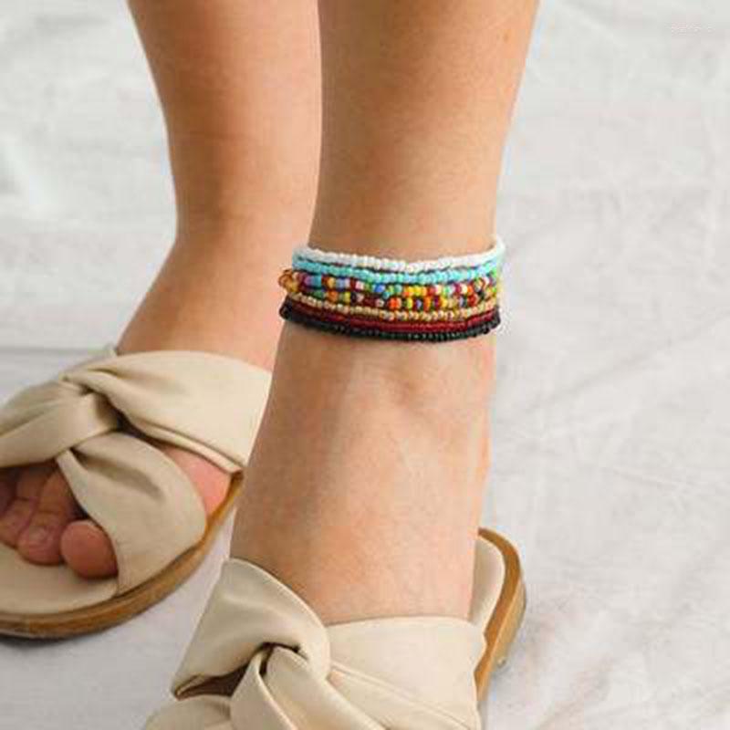 

Anklets Bohemian Style Anklet Color Rice Beads Handmade Bead