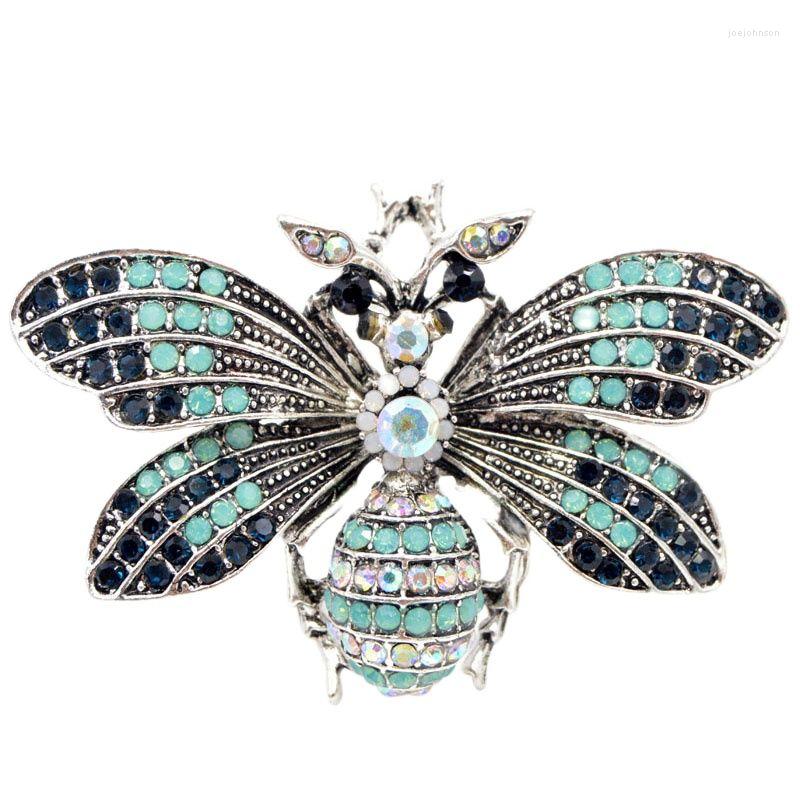 

Brooches CINDY XIANG Rhinestone Vintage Big Bee Brooch Red Eye Insect Summer Coat Accessories Fashion Jewelry Good Gift
