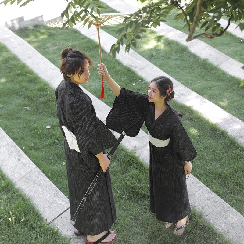 

Ethnic Clothing Japanese Traditional Samurai Kimono Unisex Yukata Robe Home Sweat Sauna Clothes Cosplay Po Cotton Haori Set