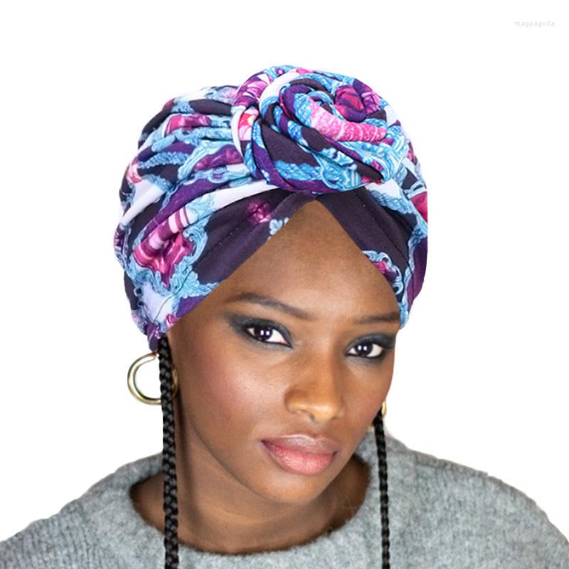 

Ethnic Clothing Multicolor Inner Caps For Hijab Bohemia Print Cotton Muslim Turban Bonnet Cover-up Wrap Head Hijabs Cap Africa Accessories