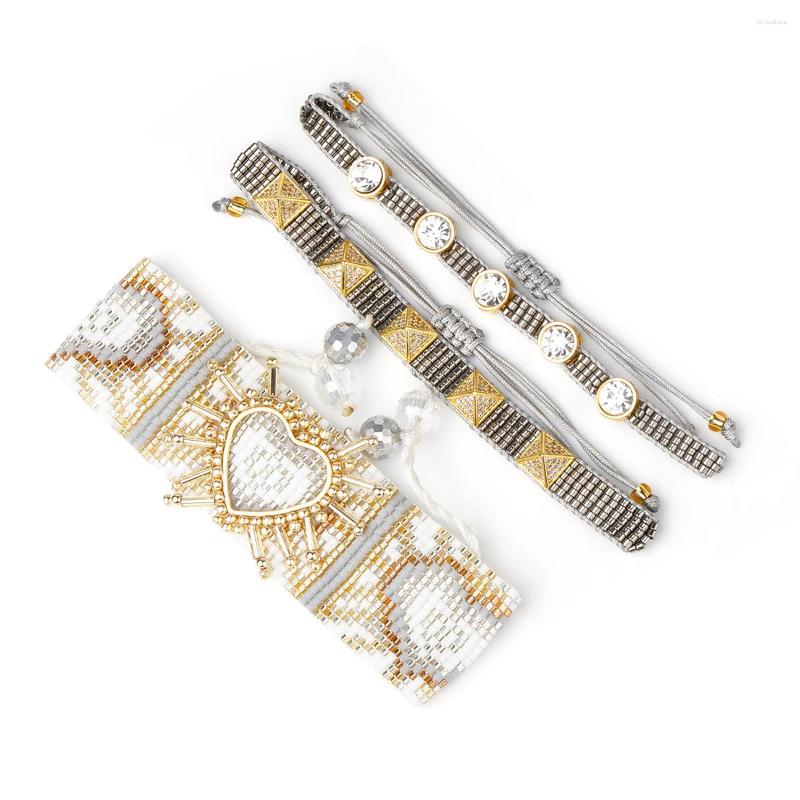 

Strand YUOKIAA Mostacilla Miyuki Heart Bracelet For Women Mexican Pulseras Beads Charm Bracelets Summer Woven Fashion Jewelry Mujer