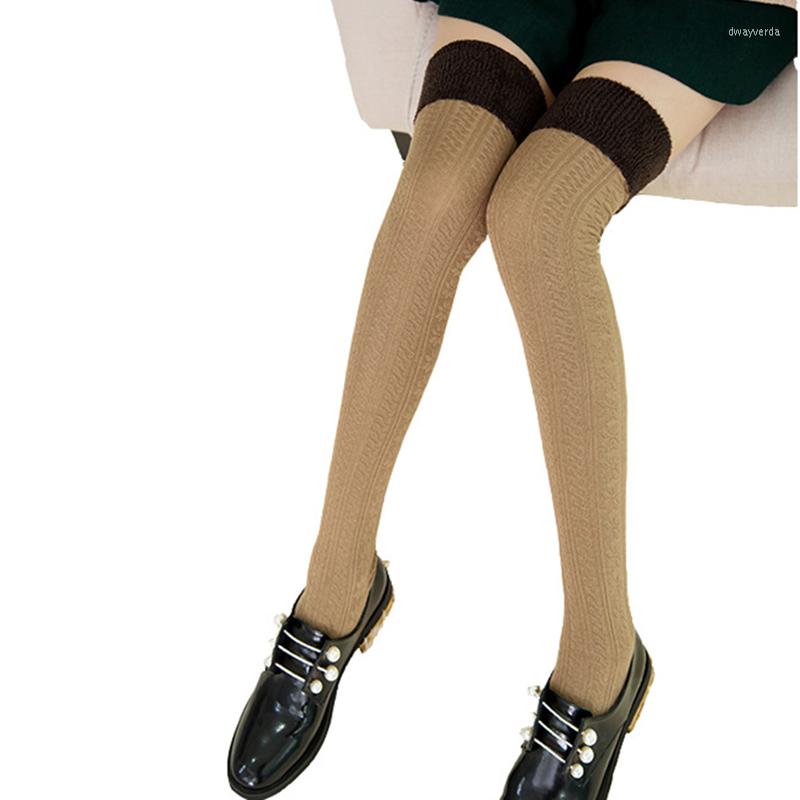 

Athletic Socks Winter Women Thick Cotton Keep Warm Knee High Knit Thermal, Black