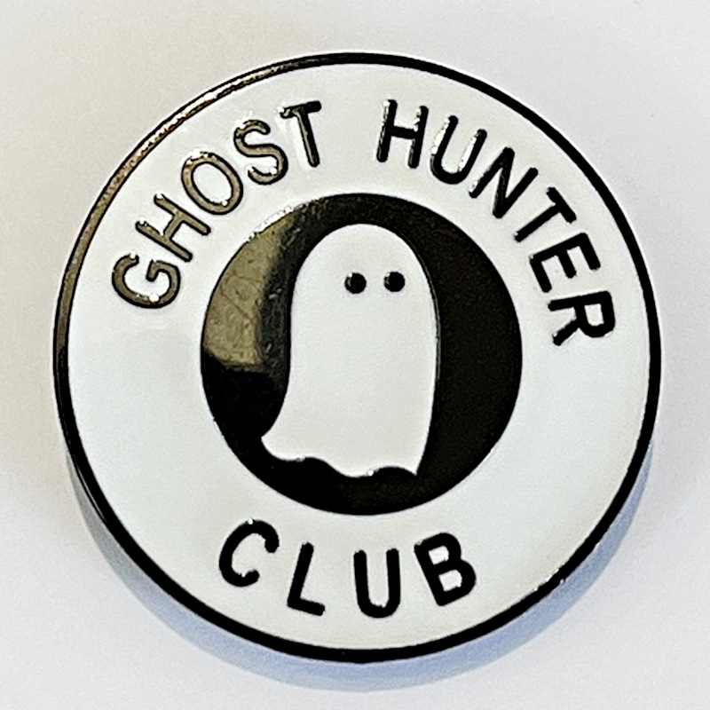 

Ghost Hunter Club brooch metal badge collar hat bag accessories pin, As picture