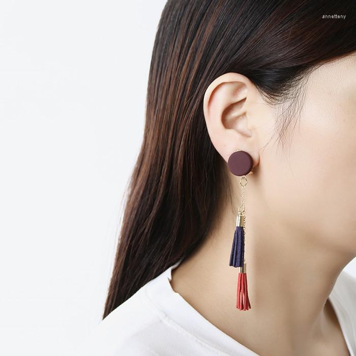 

Backs Earrings COWNINE Long Tassel Ear Cuff Clip For Women No Piercing On Earring Brincos Boucle D'oreille Fashion Jewelry