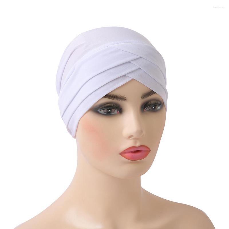 

Ethnic Clothing H139 High Quality 3 Crisscross Muslim Hijab Hats Pull On Islamic Scarf Turban Full Headcover Women Headwrap Inner Bonnet