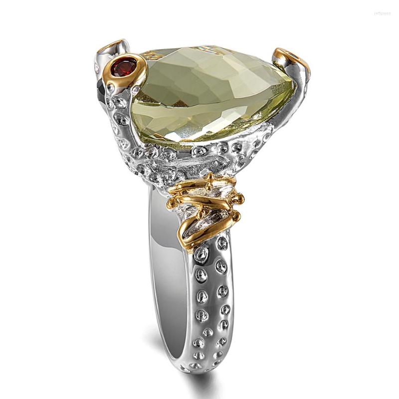 

Wedding Rings Frog Look Zircon Solitaire Ring Women Lead Free Setting With Cubic Zirconia Party Drop