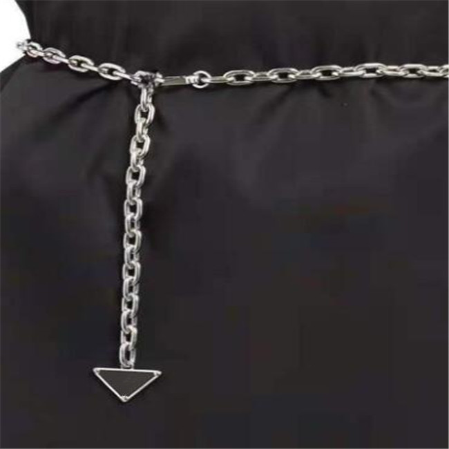 

Designer Chain Belt For Women Luxury Waist Belts Triangle Links Ladies Dress Accessories Silver Chains Waistband Woman Letter Belts