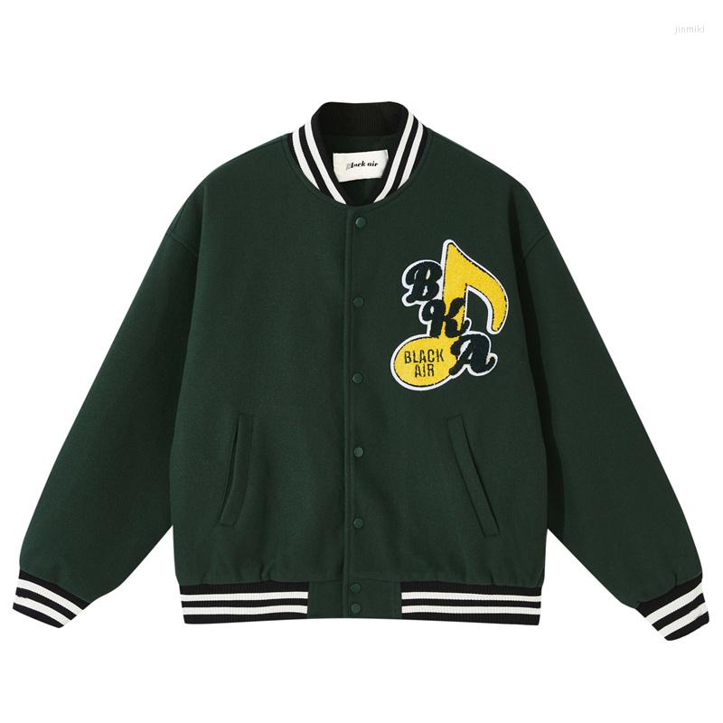 

Men's Jackets Streetwear Varsity Baseball Men Letter Embroidery Fashion Bomber Winter Harajuku College Thick Loose Heavy Korean Coats, Brown