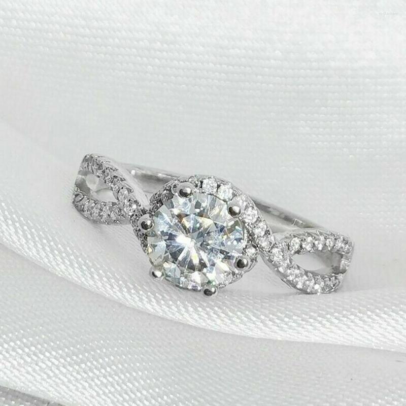 

Wedding Rings Huitan Arrival Bands Women's With White Cubic Zirconia Temperament For Party Ladies Fashion Jewelry