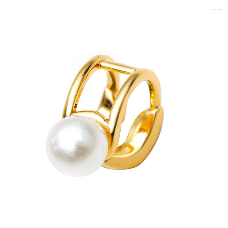 

Backs Earrings Imitation Pearls Ear Cuff Earring Geometric Gold Silver Color No Pierced Clip Without Piercing Bone Earcuff Jewerly