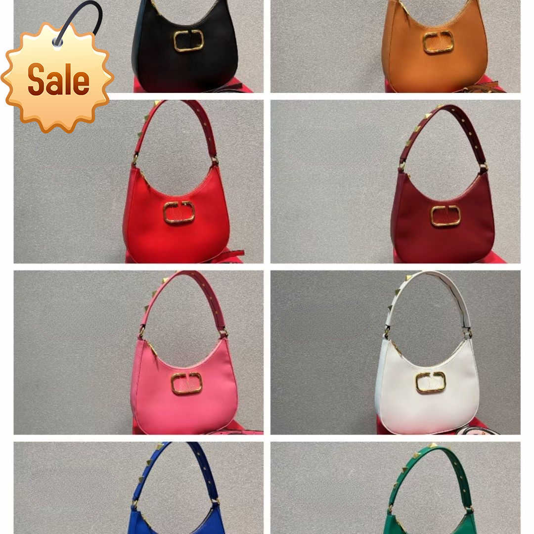 Sacs à bandoulière de créateur de luxe pour femmes Tote 2023 Nouvelle mode texturé en cuir Rivet Rivet Handheld Crossbodybody Boad Box emballage