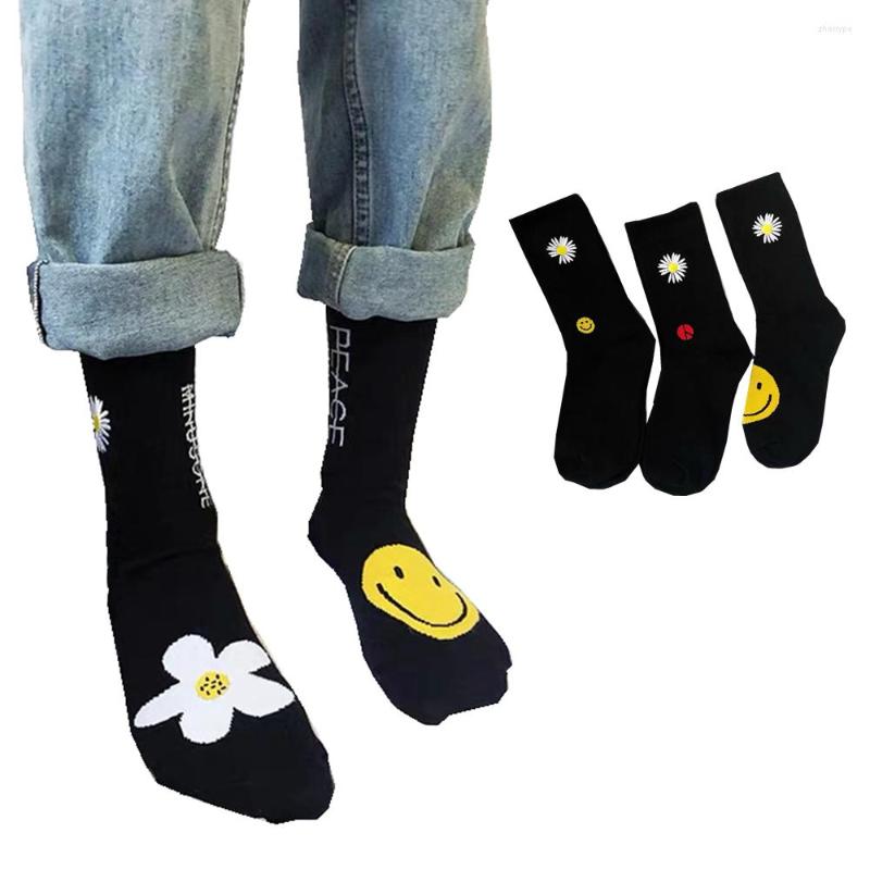 

Men's Socks Personality Trend Sun Flower Pattern Cartoon Cotton Funny Harajuku Fashion Casual Creative Anime Skateboard