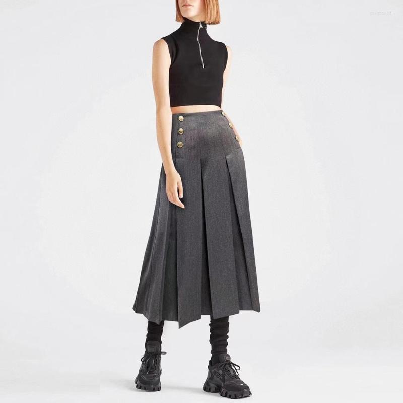 

Skirts 2022 Autumn And Winter Korean Version Of High-end Fashion Celebrities Net Red All-match A-line Skirt Women, Black