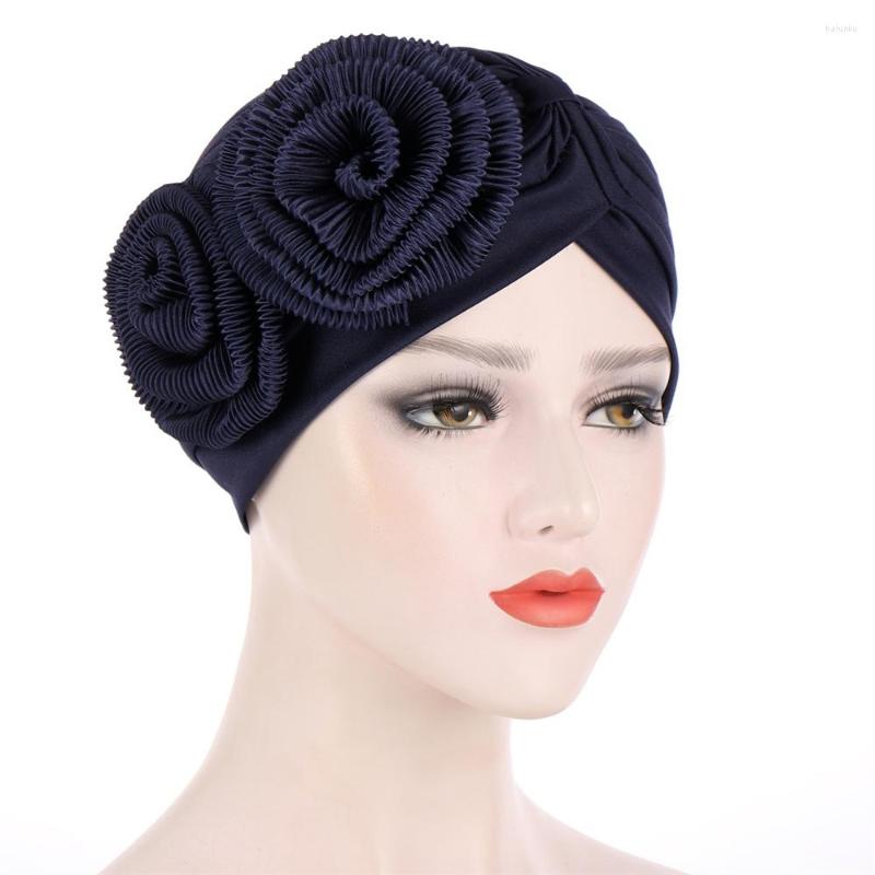 

Ethnic Clothing Muslim Flower Turban Caps For Women Headscarf Bonnet Hat Islamic Hijab Accessoires Ladies Headband Turbans