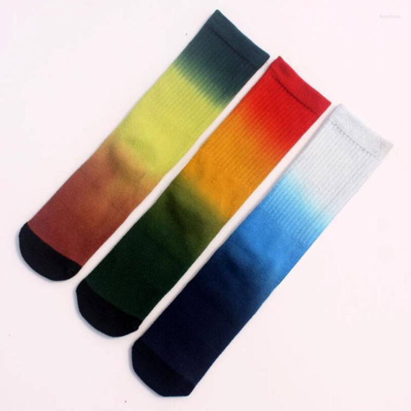 

Men's Socks Hip Hop Spell Color Long Men/Women Skateboard, White blue