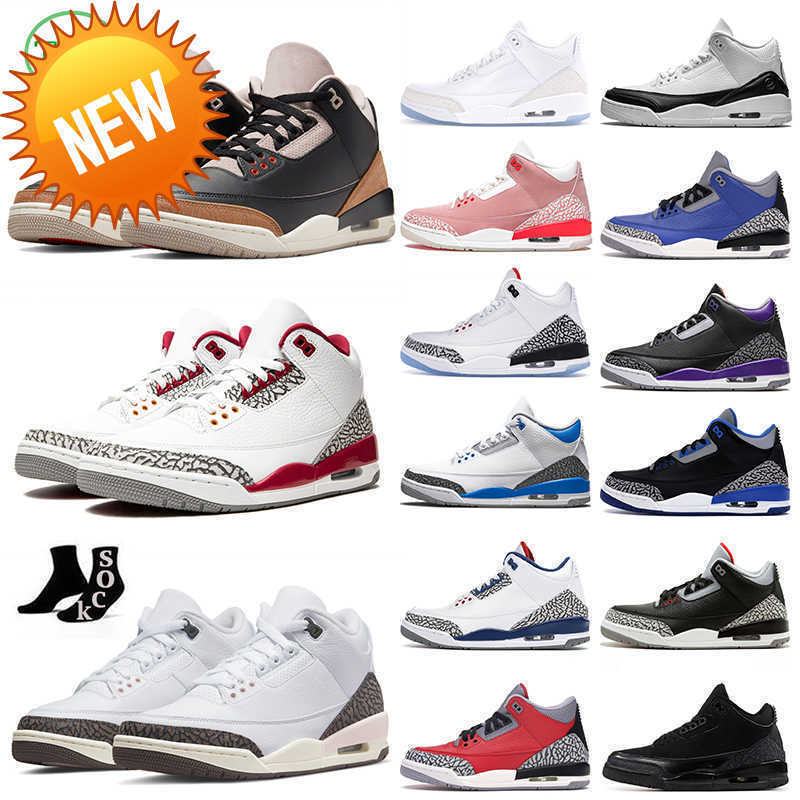 

NEW Jumpman 3 3s mens basketball shoes men women Muslin Neapolitan Cardinal Red Racer Blue Dark Iris Pine Green Tinker Cement outdoor, 36-47 3s cardinal red
