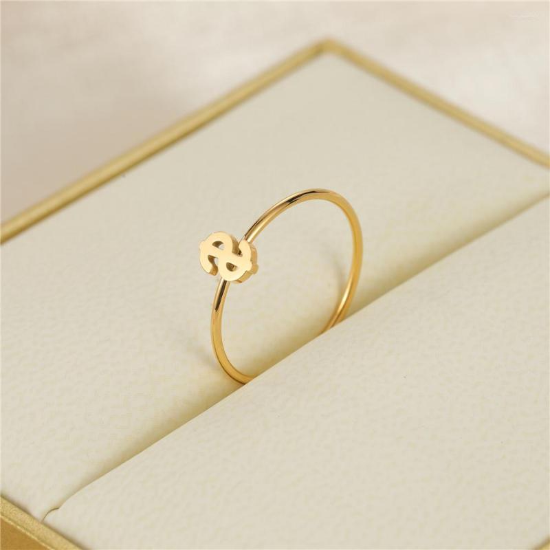 

Wedding Rings Anslow Brand Fashion Jewelry Light Luxury Dollar Shape Gold Plated Finger Ring For Friendship Accessories Christmas Gift