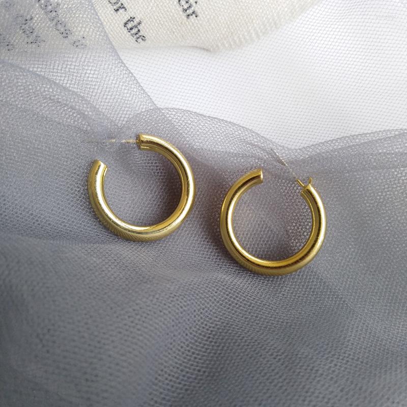 

Hoop Earrings S925 Needle Hipster Hip Hop Cool Simple C Word Ear Ring