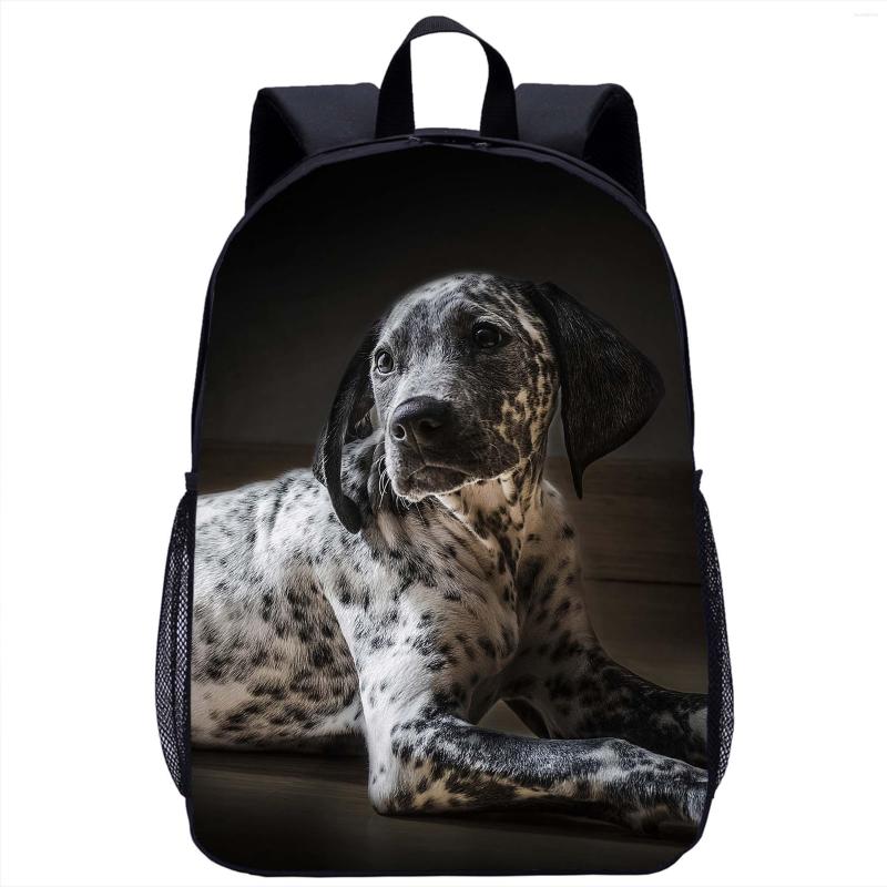 

School Bags Dalmatian Dog Backpack Children's Kids Cool 3D Print Travel Laptop Bag 17in Season Gift For Boys Girls