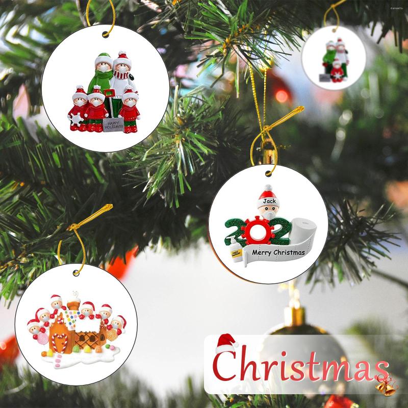 

Interior Decorations Organic Glass Christmas Tree Car Accessories Pendants Family Personal Hanging Ornament Multicolor