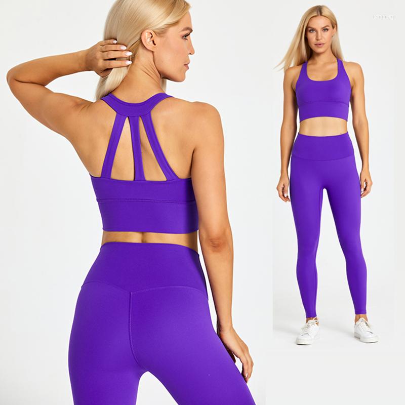 

Active Sets ABS LOLI 2PCS Yoga Set Woman Gym Clothes Workout Sportswear Strappy Sports Bras High Waist Leggings Wear Athletic Sport Suit, Black