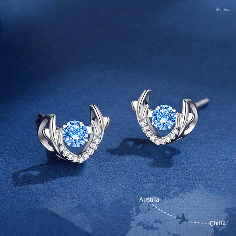 

Stud Earrings S925 Sterling Silver Women's Autumn And Winter Niche Design Hypoallergenic Jewelry
