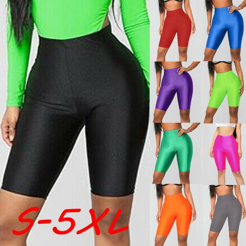 

Active Shorts -5XL Plus Size Fashion Women Bike Yoga Pants Elastic High Waist Seamless Leggings Fitness Sports Push Up Tights, Blue